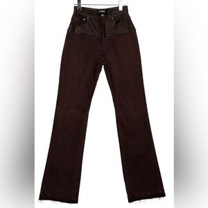 Amiri Brown two toned Hem Jeans